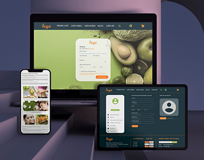 Vego Food Website - Landing Page UI