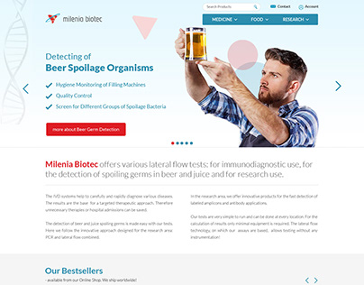 web design for biotec sector