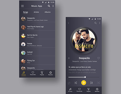 UI design 'Music App'