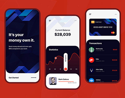 Payment Wallet App - Dark Mode