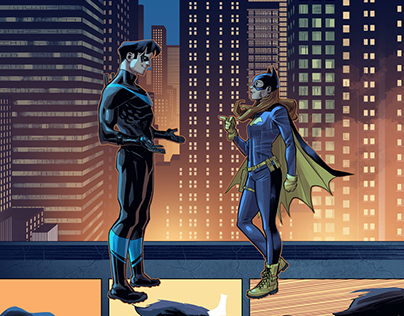 Sample pages of Batgirl and Nightwing