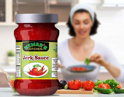 Jerk Sauce Label Design