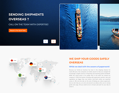 Import Export Services Website