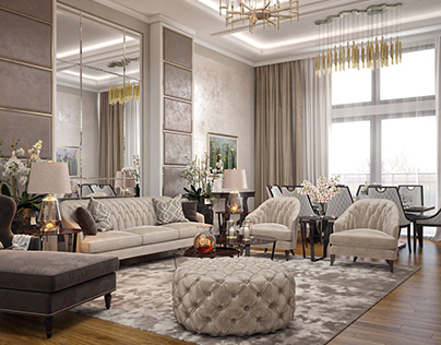 Neo Classic Style with Art Deco Elements (living room)