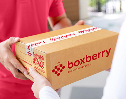 Box of berries for delivery service