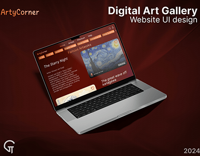 Digital art gallery website design