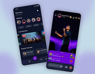 Live Streaming 🎬 App Design