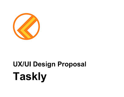 UX/UI Design Proposal - Taskly
