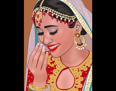 Shivangi Joshi vector portrait