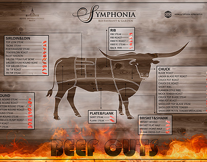 Beef tenderloin menu design