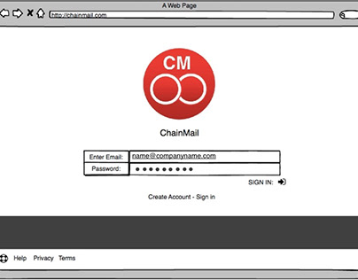 Clickable Prototype - email