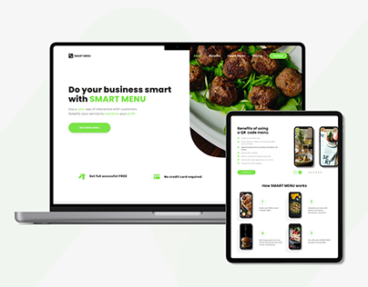 Smart menu l Website for the restaurant business