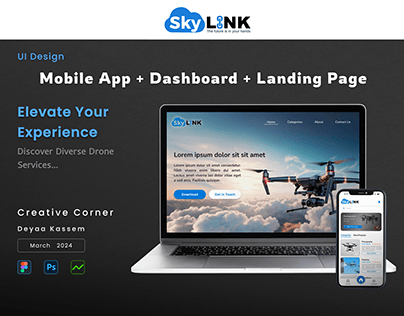 Sky Link drone services - UI/UX Design - Deyaa Kassem