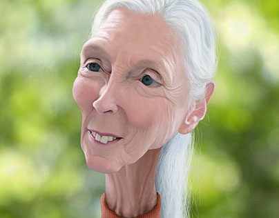 Jane Goodall Caricature