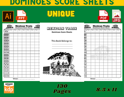 Mexican Train Dominoes Score Sheets