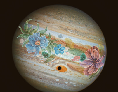 Jupiter with flowers