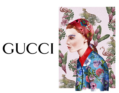 My illustration inspired by GUCCI ad campaign digital