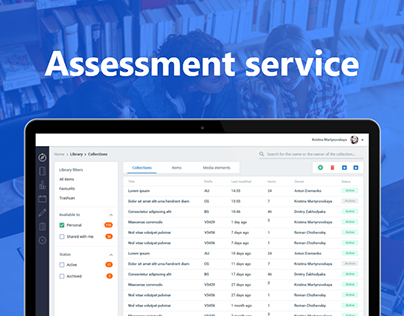 Cirrus — admin panel for assessment service