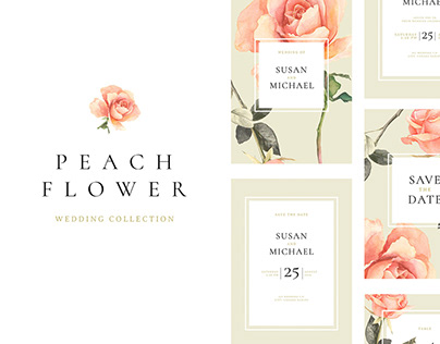 Peach Flower wedding collection