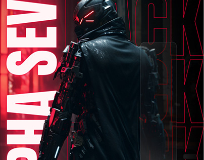 red and black futuristic poster inspiration