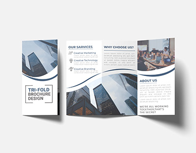 Creative Corporate Business Trifold Brochure Design
