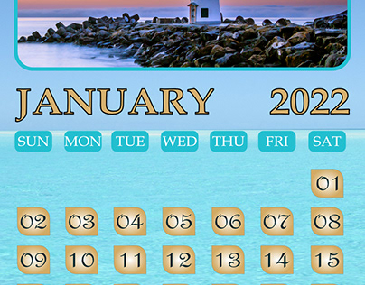 2022 Calendar (Sea Theme)