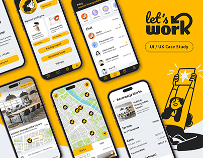 Let's Work – Coworking Mobile App UI/UX