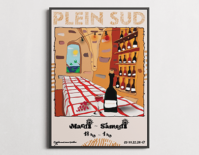 wine bar A3 poster
