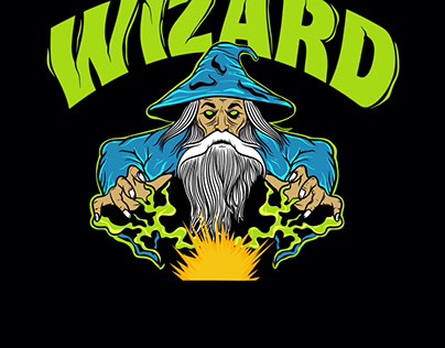 For sale Wizard design illustration