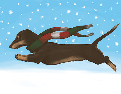 Christmas dachshunds