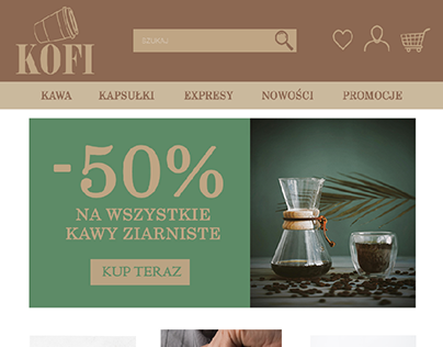 Strona sklepu internetowego KOFI