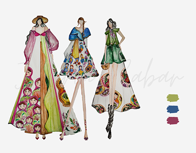 Matryoshka Dolls-Fashion Illustration