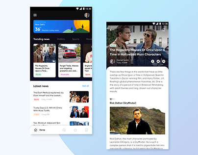 News Feed App UI Design