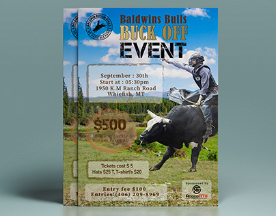 Bull Ridder event poster design