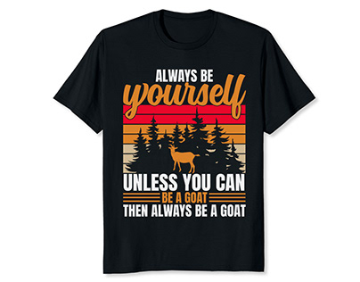 Goat typography T-shirt design