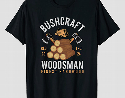 Bushcraft Woodsman T-Shirt Design