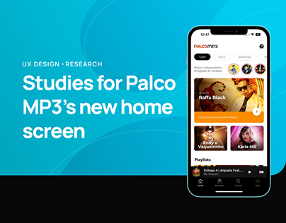 UX Studies for Palco MP3's new home screen
