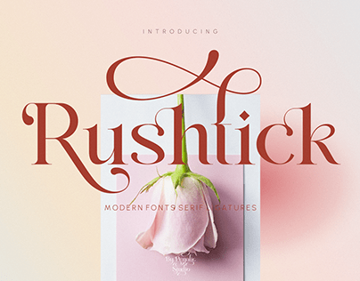 Rushtick _ Modern serif ligature font