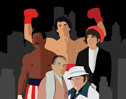 Rocky Poster - Imitating Tom Whalen's style
