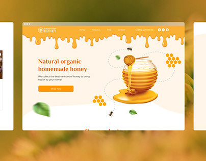 Organic honey landing page