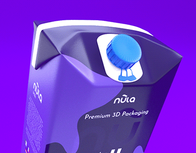 Nῦla Milk Box 3D Packaging