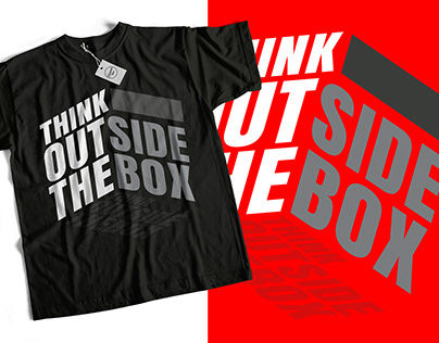 Think outside the box typography tshirt design