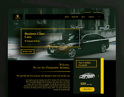 Luxury Car Service website design.