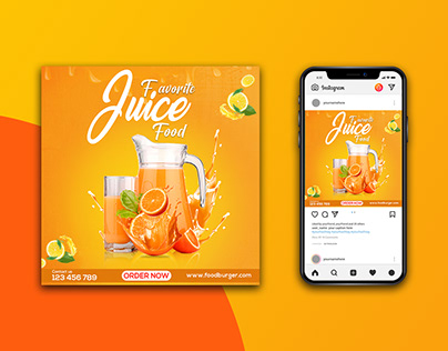 Juice Food social media post design