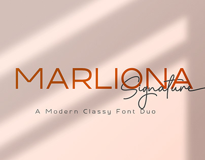 Marliona | A Modern and Classy Font Duo