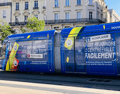 Campagne d'affichage tramway et bus Angers