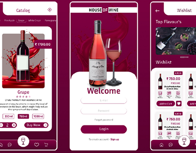 eCommerce wine app  UI design