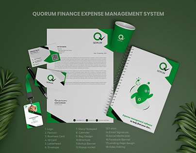 Qorum Finance Expense Management Landing Page Design
