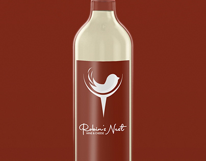 Robin's Nest Wine & Cheese Logo Design