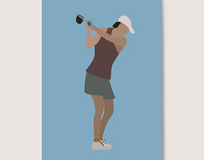Golfer illustration